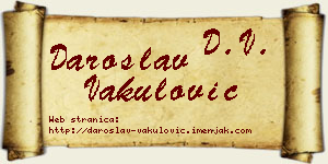 Daroslav Vakulović vizit kartica
